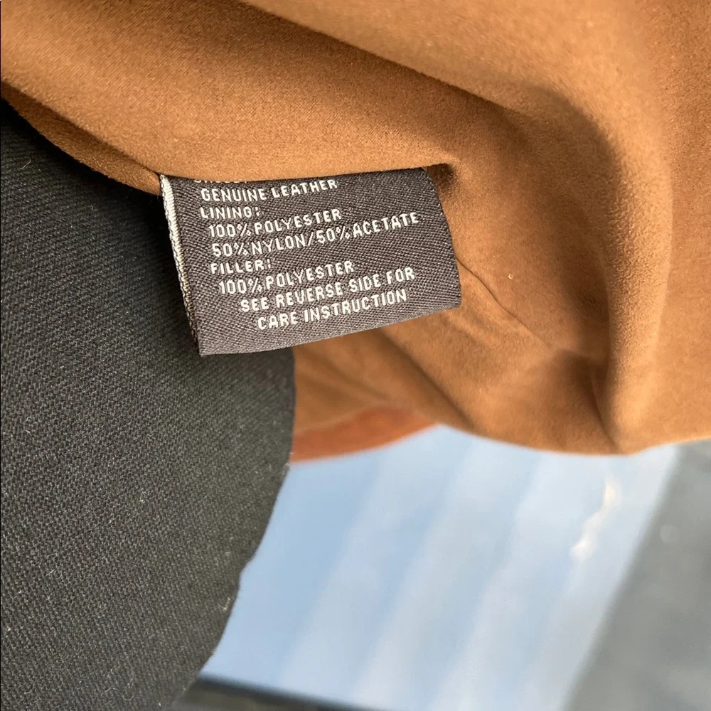 Men's Vintage Weatherproof 100% Genuine Brown Leather Jacket - Picture 8 of 9